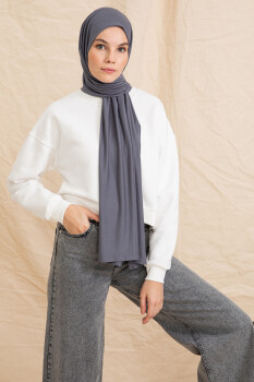Jersey Anthracite Hijab - 3