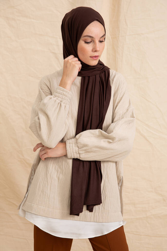 Jersey Bitter Brown Hijab - 2