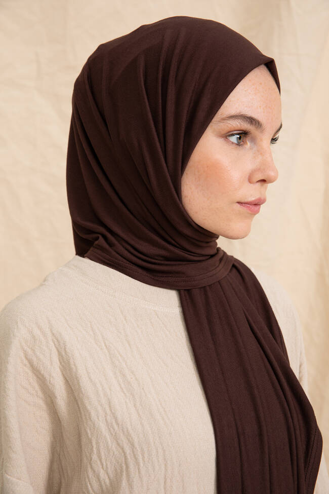 Jersey Bitter Brown Hijab - 4