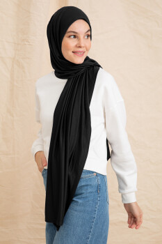 Jersey Black Hijab - 2