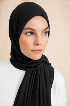 Jersey Black Hijab - 3