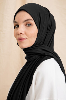 Jersey Black Hijab - 4