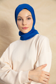 Jersey Cobalt Blue Hijab - 3