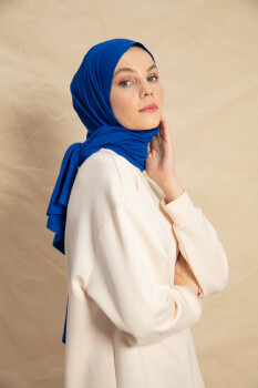 Jersey Cobalt Blue Hijab - 4
