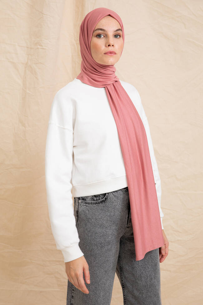 Jersey Dusty Rose Hijab - 2