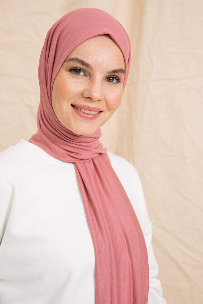 Jersey Dusty Rose Hijab - 3