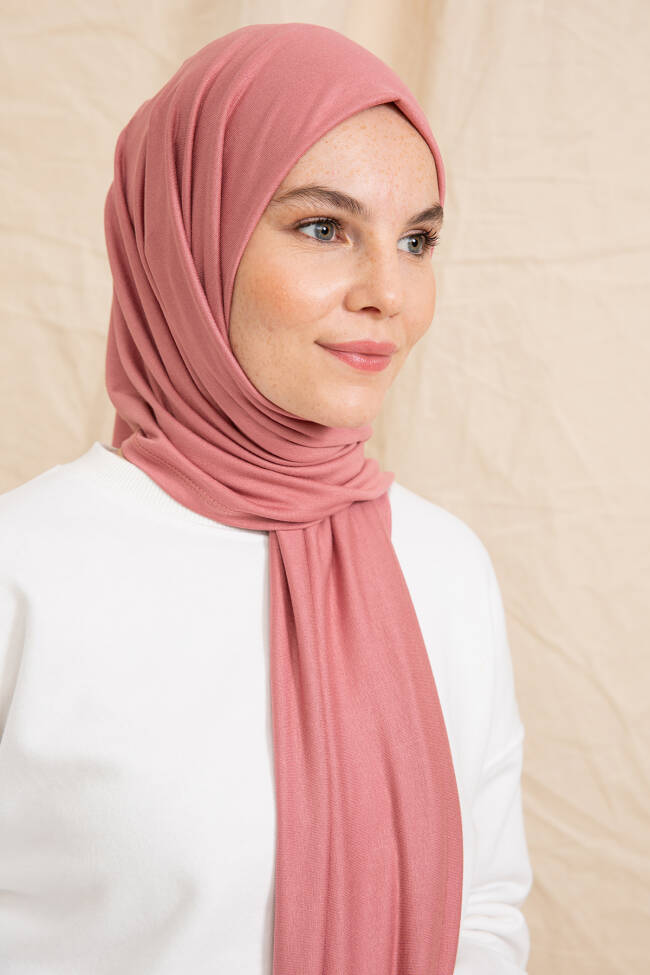 Jersey Dusty Rose Hijab - 4