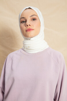 Jersey Ecru Hijab - 2