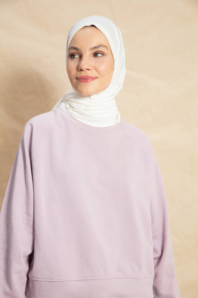 Jersey Ecru Hijab - 3