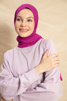 Jersey Fuchsia Hijab - 2