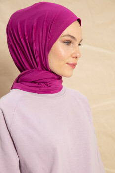 Jersey Fuchsia Hijab - 3