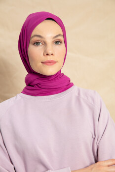 Jersey Fuchsia Hijab - 4