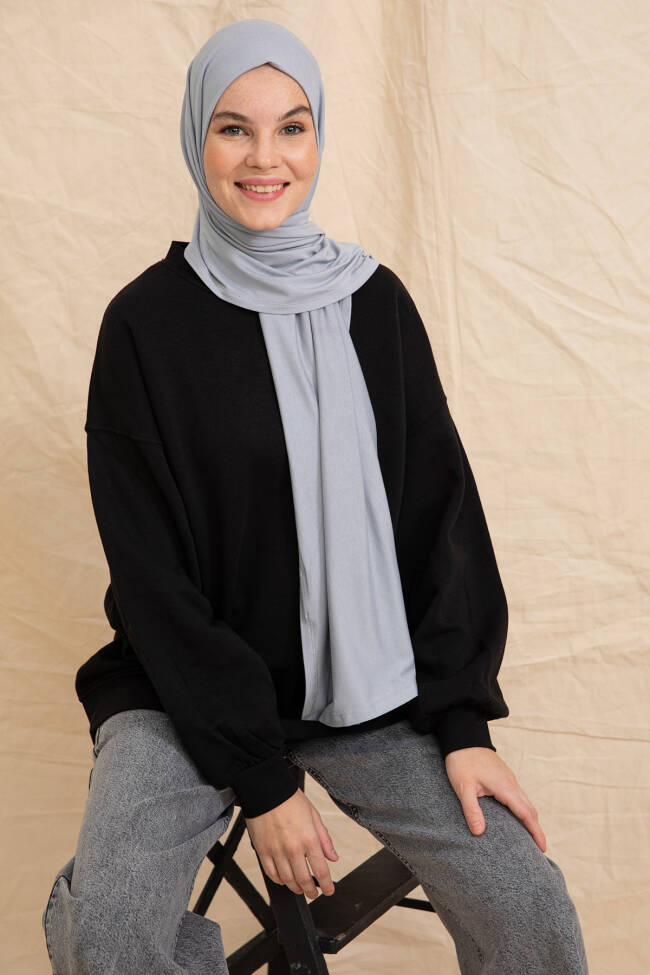Jersey Gray Hijab - 1