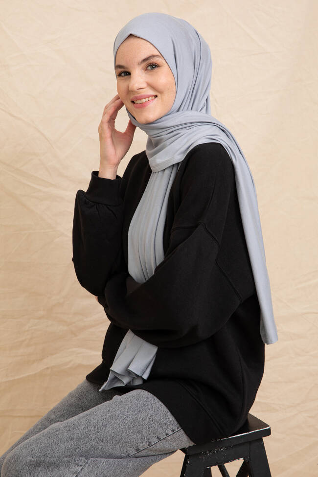 Jersey Gray Hijab - 3