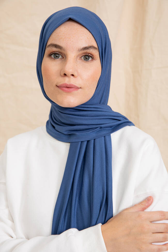Jersey Indigo Hijab - 1