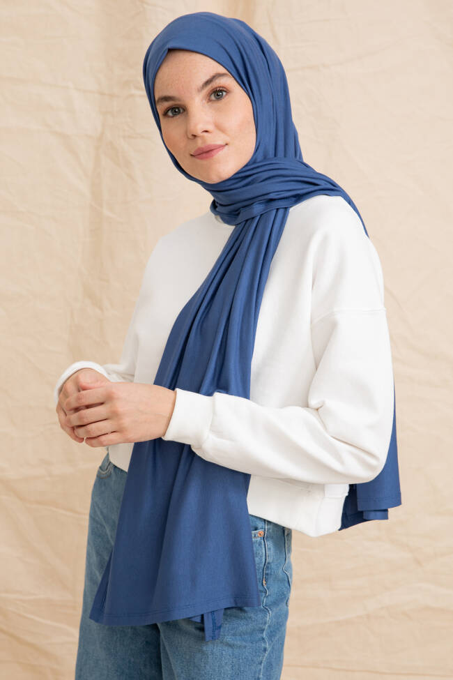 Jersey Indigo Hijab - 3