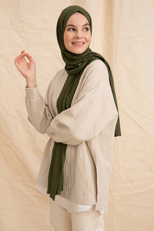 Jersey Khaki Hijab - 1