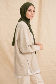 Jersey Khaki Hijab - 2
