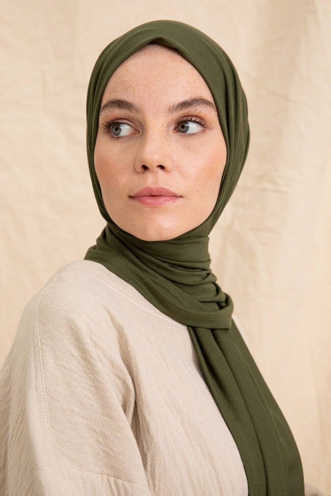 Jersey Khaki Hijab - 4