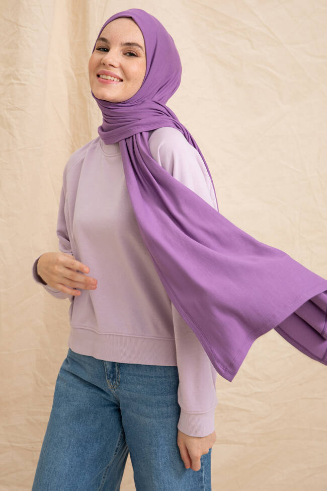 Jersey Lavender Hijab - 1