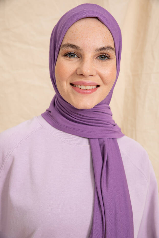 Jersey Lavender Hijab - 4