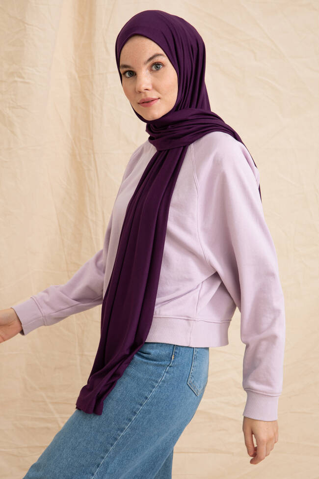 Jersey Mulberry Hijab - 2