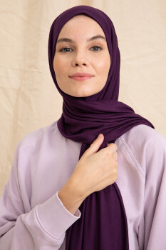 Jersey Mulberry Hijab - 3