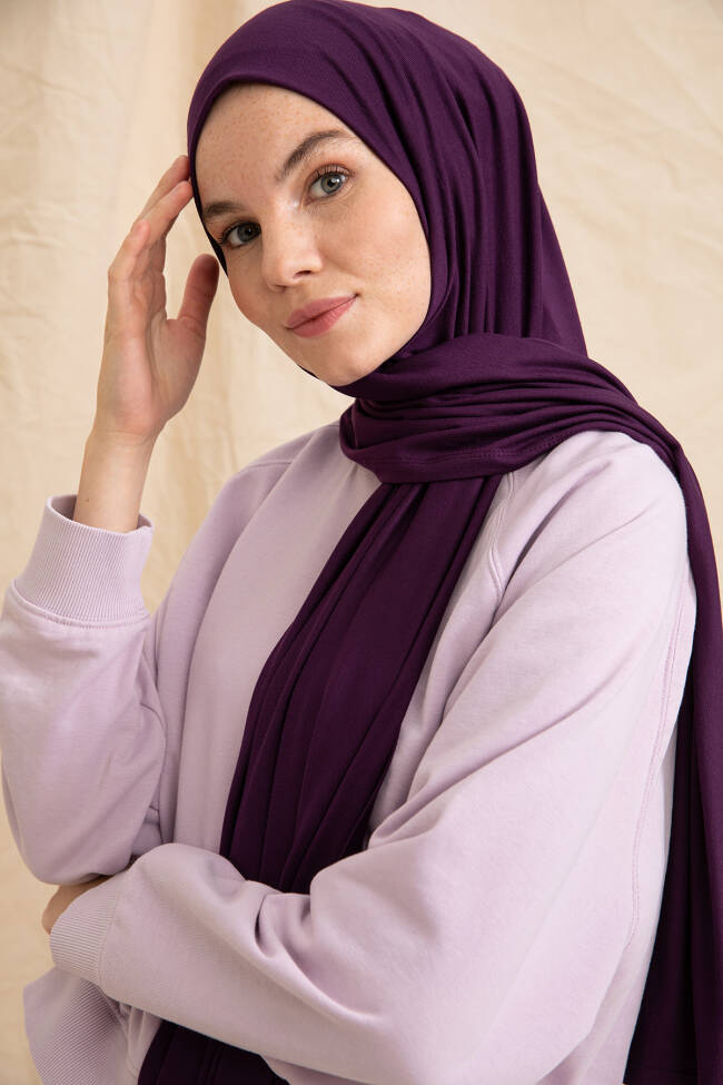 Jersey Mulberry Hijab - 4