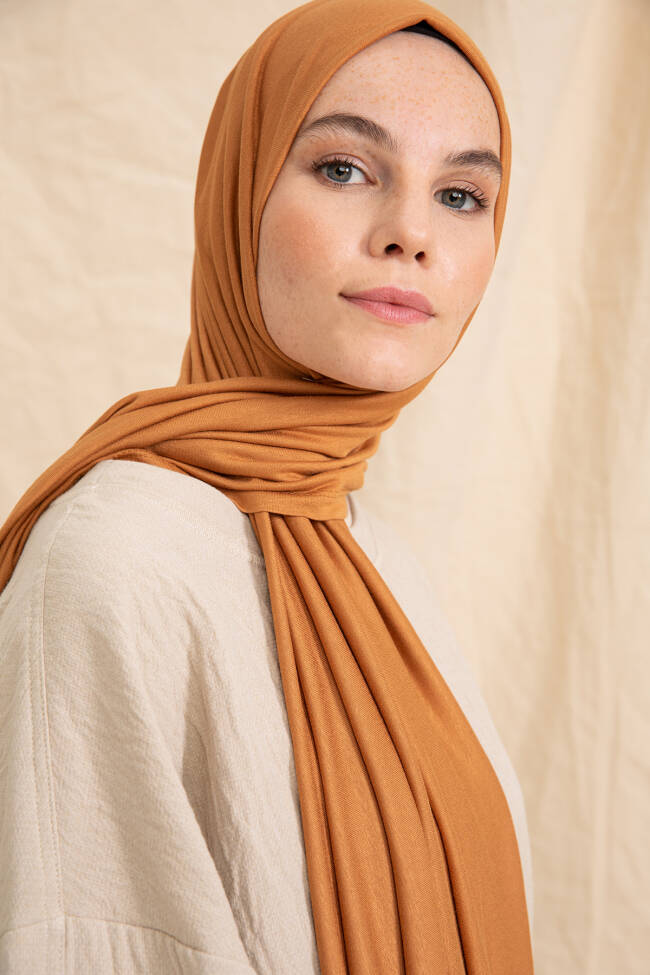 Jersey Mustard Hijab - 3