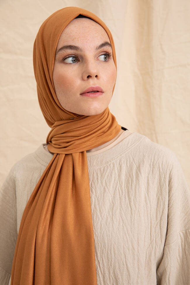 Jersey Mustard Hijab - 4