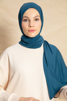 Jersey Petrol Blue Hijab - Pure Scarfs