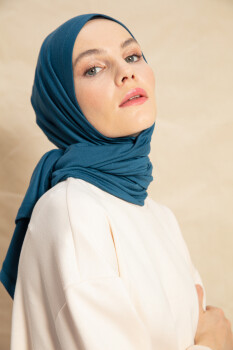 Jersey Petrol Blue Hijab - 3