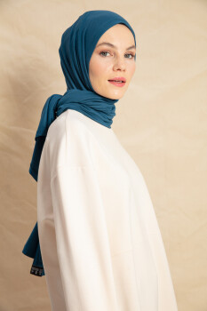 Jersey Petrol Blue Hijab - 4