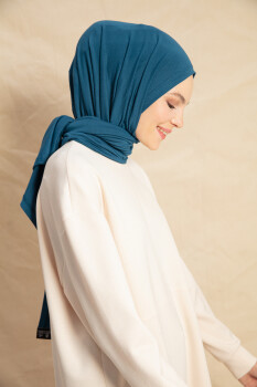 Jersey Petrol Blue Hijab - 5