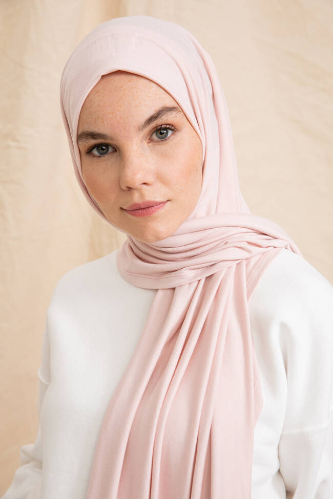 Jersey Powder Pink Hijab - 3