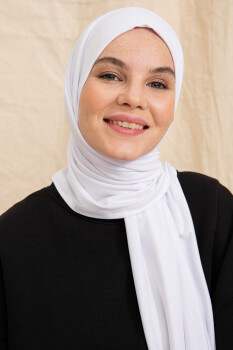 Jersey White Hijab - 3