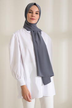 Medina Silk Anthracite Hijab - 2