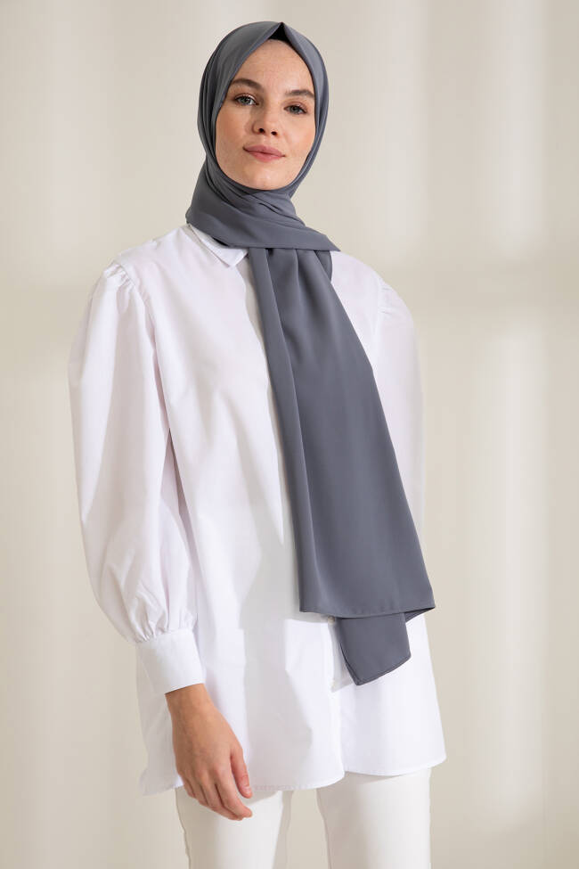 Medina Silk Anthracite Hijab - 2