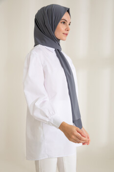 Medina Silk Anthracite Hijab - 4