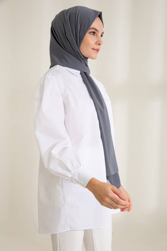 Medina Silk Anthracite Hijab - 4