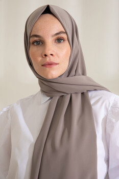 Medina Silk Anthracite Mink Hijab - Pure Scarfs