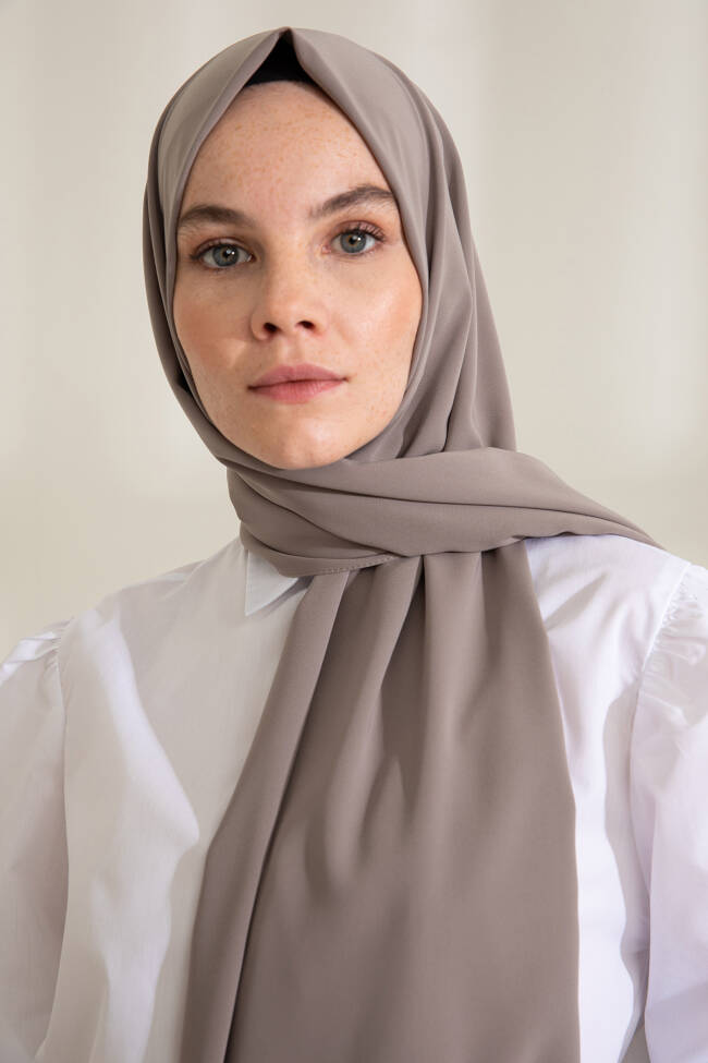 Medina Silk Anthracite Mink Hijab - 1