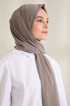 Medina Silk Anthracite Mink Hijab - 4