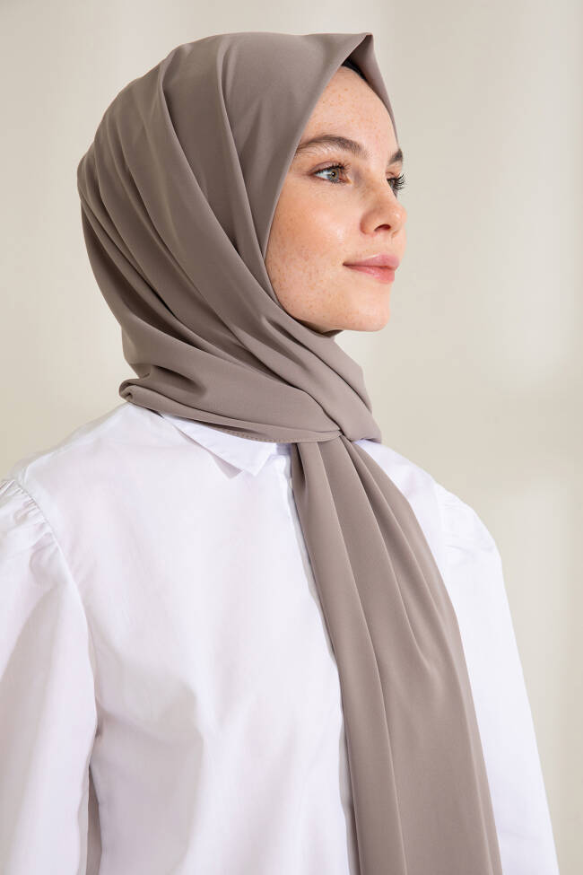 Medina Silk Anthracite Mink Hijab - 4