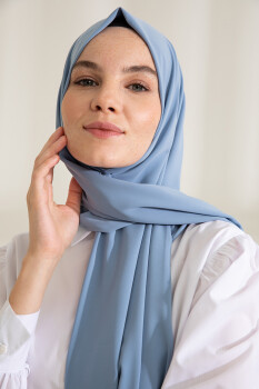 Medina Silk Baby Blue Hijab - Pure Scarfs