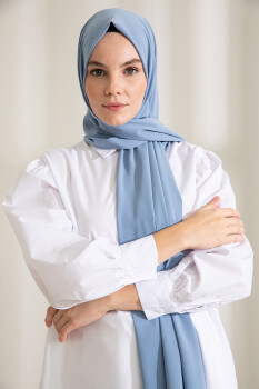 Medina Silk Baby Blue Hijab - 2