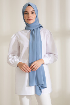 Medina Silk Baby Blue Hijab - 3