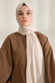 Medina Silk Beige Hijab - Pure Scarfs
