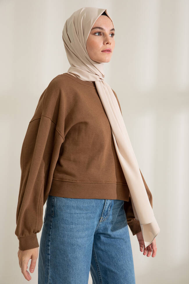 Medina Silk Beige Hijab - 3