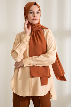 Medina Silk Camel Hijab - 2
